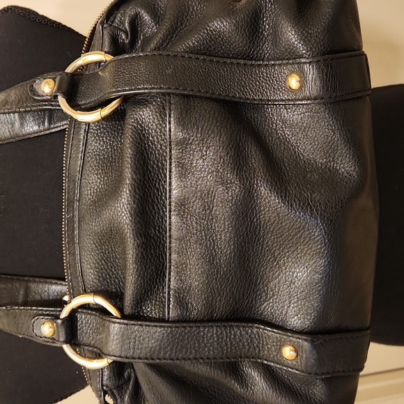 Michael Michael Kors, Black & Gold Satchel Purse - Picture 5 of 16